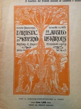 Numero straordinario de L'Artista Moderno dedicato all'arte di ADOLFO de KAROLIS. Febbraio 1909.