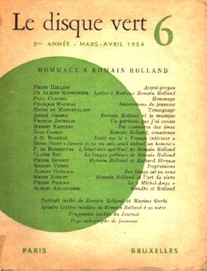 Le disque vert n° 6 / hommage a romain Rolland
