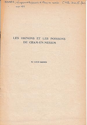 Seller image for Les oignons et les poissons de Cham-en-nessim. (Cahiers d'Histoire Egyptienne). for sale by Librarium of The Hague