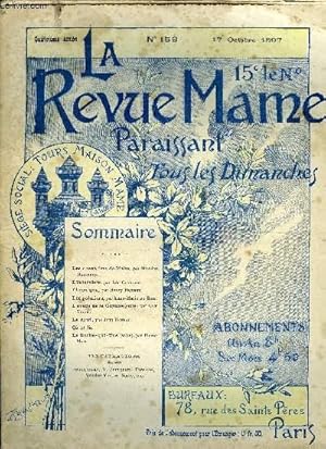 Seller image for LA REVUE MAME N 159 - Les chevaliers de Malte par Maurice Maindron, L'interview par Lo Claretie, Les palmiers par Anne Marie du Bois, L'vad de la Guyane (suite) par Guy Tomel, Le dard par Jean Rameau, La Roche-qui-Tue (suite) par Pierre Mael for sale by Le-Livre