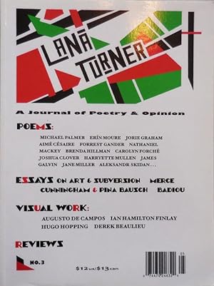Immagine del venditore per Lana Turner No. 3 A Journal of Poetry & Opinion venduto da Derringer Books, Member ABAA