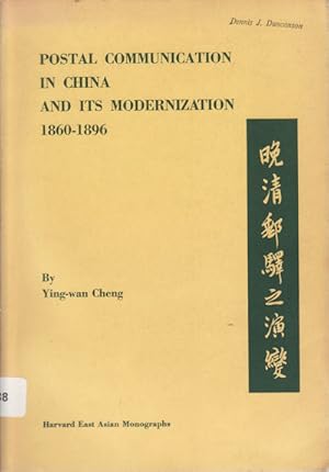 Bild des Verkufers fr Postal Communication in China and Its Modernization, 1860-1896. zum Verkauf von Asia Bookroom ANZAAB/ILAB