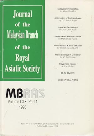 Bild des Verkufers fr Journal of the Malaysian Branch of the Royal Asiatic Society, Volume LXXI, Part 1 (No. 274). zum Verkauf von Asia Bookroom ANZAAB/ILAB