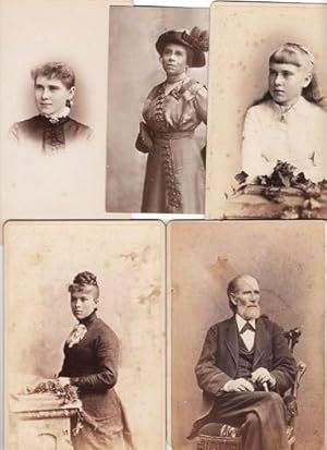 CABINET CARD PHOTOGRAPHS (5) OF THREE MEMBERS OF THE McGUIRE FAMILY OF PHILADELPHIA