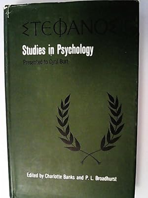 Imagen del vendedor de Steoanos. Studies in Psychology presentd to Cyril Burt. a la venta por Antiquariat Bookfarm