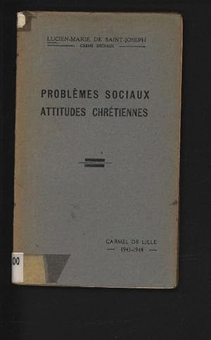 Imagen del vendedor de Problemes sociaux attitudes chretiennes. a la venta por Antiquariat Bookfarm