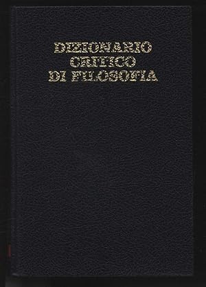 Dizionario critico di filosofia.