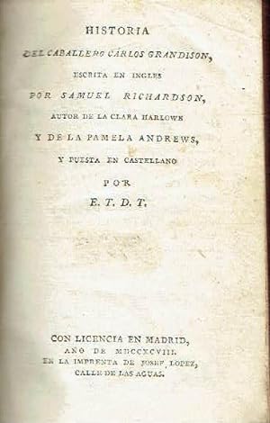 Historia del caballero Carlos Grandison, volumen 3.