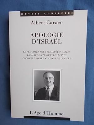 Seller image for APOLOGIE D'ISRAEL for sale by Librairie Bibliofolie