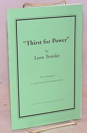 Thirst for power: New translation. A chapter from the book Prestupleniia Stalina