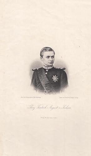 Seller image for Portrt. Brustbild in der Uniform eines Unterleutnants. Stahlstich von Weger, ca. 25 x 16 cm, Blattgre: 26,5 x 21,5 cm, um 1880. for sale by Antiquariat Michael Eschmann
