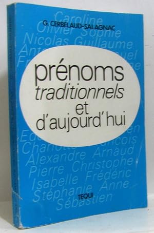 Prénoms traditionnels et d'aujourd'hui