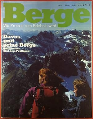 Bild des Verkufers fr Berge. Wo Freizeit zum Erlebnis wird. HEFT NR. 23, Mrz/April 1987, INHALT: Davos und seine Berge mit Klosters und dem Prttigau zum Verkauf von biblion2