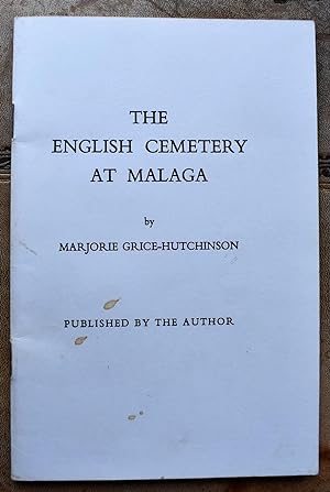 Imagen del vendedor de The English Cemetery at Malaga a la venta por Dodman Books