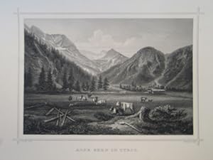 Seller image for Alpe Gern in Tyrol. Stahlstich v. Riegel n. C. Grefe aus Ruthner "Das Kaiserthum Oesterreich" Darmstadt 1873, 11,5 x 17 cm for sale by Antiquariat Johannes Mller