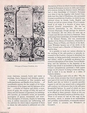 Seller image for The Mermaid Tavern Club: A New Discovery. An original article from History Today magazine, 1967. for sale by Cosmo Books