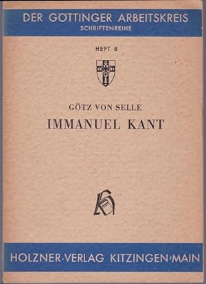 Bild des Verkufers fr Immanuel Kant (= Der Gttinger Arbeitskreis Schriftenreihe, Heft 8) zum Verkauf von Graphem. Kunst- und Buchantiquariat