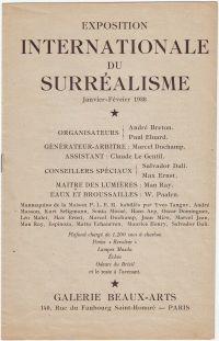 Exposition internationale du Surréalisme Janvier-Février 1938