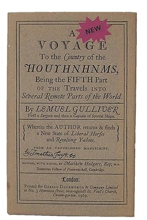 A New Voyage to the Country of the Houyhnhnms