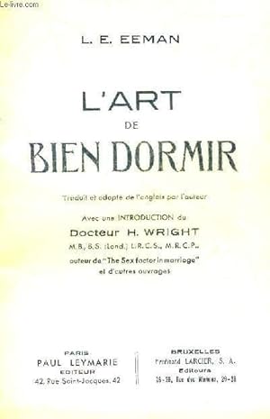 Imagen del vendedor de L'ART DE BIEN DORMIR. a la venta por Le-Livre