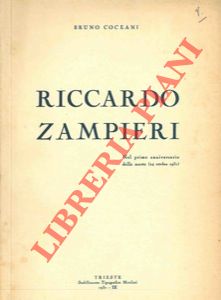 Imagen del vendedor de Riccardo Zampieri. Nel primo anniversario della morte (24 ottobre 1931). a la venta por Libreria Piani