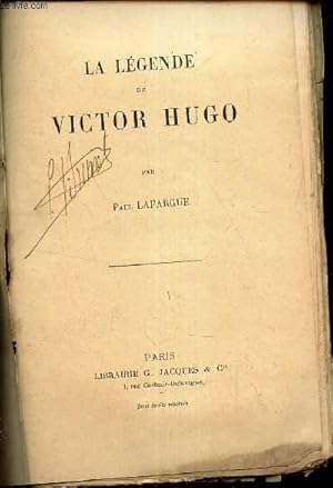 Image du vendeur pour LA LEGENDE DE VICTOR HUGO. mis en vente par Le-Livre