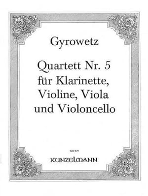 Bild des Verkufers fr Quartett Es-Dur Nr.5fr Klarinette, Violine, Viola und Violoncello zum Verkauf von AHA-BUCH GmbH