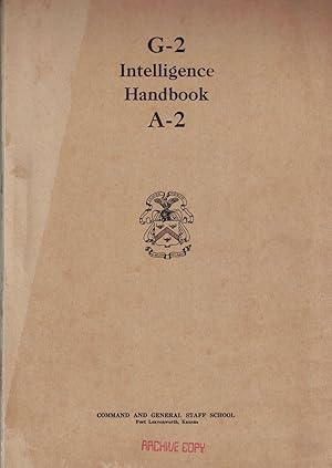 G-2 Intelligence Handbook A-2 [cover title]