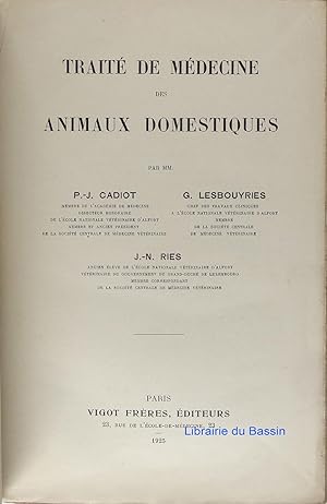 Seller image for Trait de mdecine des animaux domestiques for sale by Librairie du Bassin