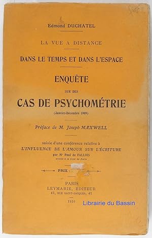 Enquête sur des cas de psychométrie (Janvier-Décembre 1909)