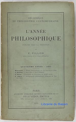 Image du vendeur pour L'anne philosophique mis en vente par Librairie du Bassin