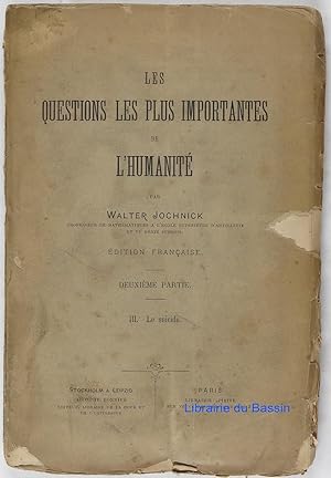 Les questions les plus importantes de l'humanité Deuxième partie. III. Le suicide