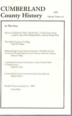 Imagen del vendedor de Cumberland County History (Volume Twenty-six, 2009) a la venta por The Book Junction