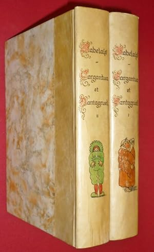 Imagen del vendedor de Gargantua et Pantagruel : Livre premier - Livre second - Le tiers livre - Le quart livre - Le cinquime et dernier livre (2 volumes). a la venta por Librairie Diogne SARL