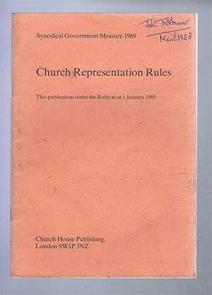 Church Representation Rules, Synodical Government Measure 1969, The Rules as at 1 January 1985