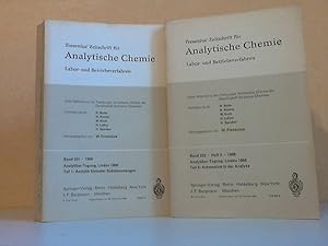 Fresenius' Zeitschrift für Analytische Chemie, Labor- und Betriebsverfahren Band 221 und Band 221...