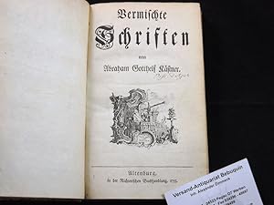 Bild des Verkufers fr Vermischte Schriften. 1. Teil. zum Verkauf von Antiquariat Bebuquin (Alexander Zimmeck)