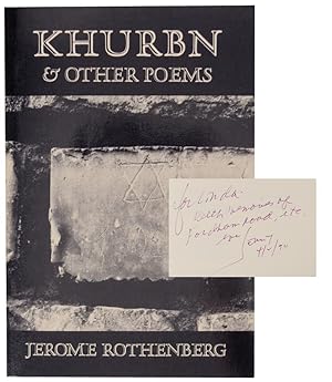 Seller image for Khurbn & Other Poems (Signed Association Copy) for sale by Jeff Hirsch Books, ABAA