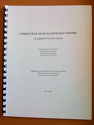 Seller image for L'indicateur de dveloppement humain: le concept et son usage for sale by Livresse