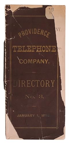 [Telephones] Providence Telephone Company. Directory No. 3. (1882 Directory)