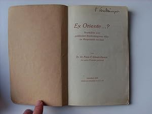 Ex Oriente.? Bruchstücke einer gefühlvollen Beschreibung einer Reise im Morgenlande von heute.