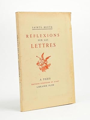 Réflexions sur les lettres [ exemplaire numéroté ]