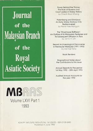 Image du vendeur pour Journal of the Malaysian Branch, Royal Asiatic Society. Volume LXVI, Part 1 1993 (No. 264). mis en vente par Asia Bookroom ANZAAB/ILAB