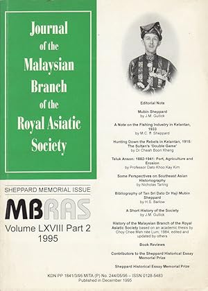 Bild des Verkufers fr Sheppard Memorial Issue. Journal of the Malaysian Branch, Royal Asiatic Society. Volume LXVIII, Part 2 1995 (No. 269). zum Verkauf von Asia Bookroom ANZAAB/ILAB