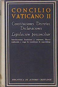 Imagen del vendedor de Concilio Vaticano II, Constituciones, Decretos, Declaraciones Y Legislacion Posconcil a la venta por Almacen de los Libros Olvidados