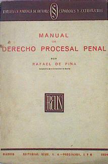 Seller image for Manual De Derecho Procesal Penal for sale by Almacen de los Libros Olvidados