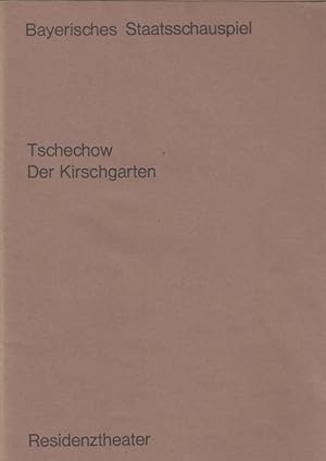 Bild des Verkufers fr Der Kirschgarten. Spielzeit 1970 / 1971. Inszenierung Noelte, Rudolf. Bhne Jordan, hanne. Kostme Urbacic, Elisabeth. Mit Wimmer, maria / Trantow, Cordula / Theobald, Heidemarie / Schley, K.M. / Kreindl, Werner / Jacobi, Ernst / Lindinger, Hugo / Thormann, Gundel / Wernicke, Annemarie / Faber, Erwin / Sachtleben, Horst / Datz, Gustl. zum Verkauf von Antiquariat Carl Wegner