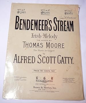 Bild des Verkufers fr Bendemeer's Stream. Irish Melody. No 2 in A zum Verkauf von Prestonshire Books, IOBA