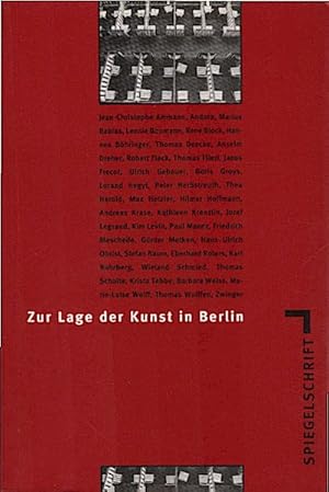 Image du vendeur pour Zur Lage der Kunst in Berlin mis en vente par Schrmann und Kiewning GbR