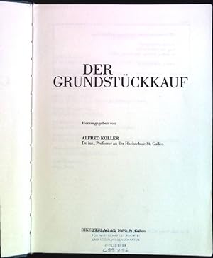 Imagen del vendedor de Der Grundstckkauf. a la venta por books4less (Versandantiquariat Petra Gros GmbH & Co. KG)